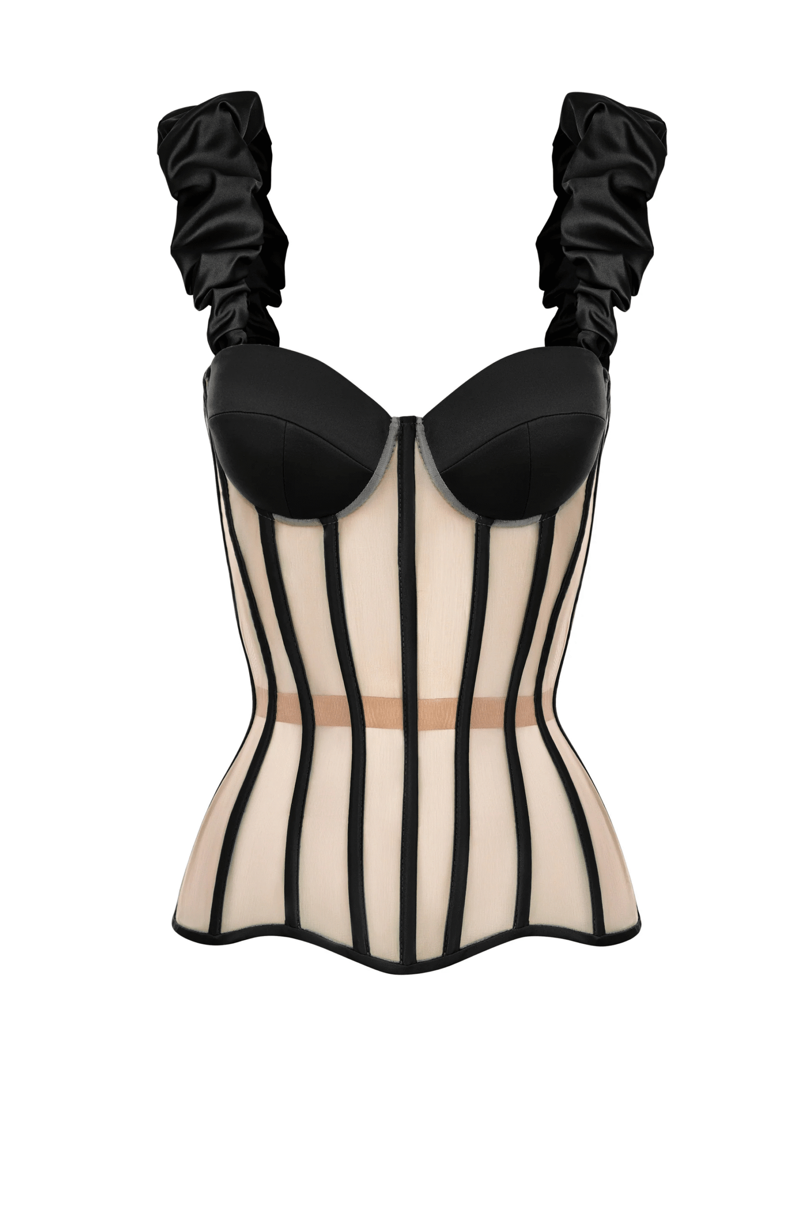 Black Corset with Detachable Shoulder Straps Black Corset with Detachable Shoulder Straps