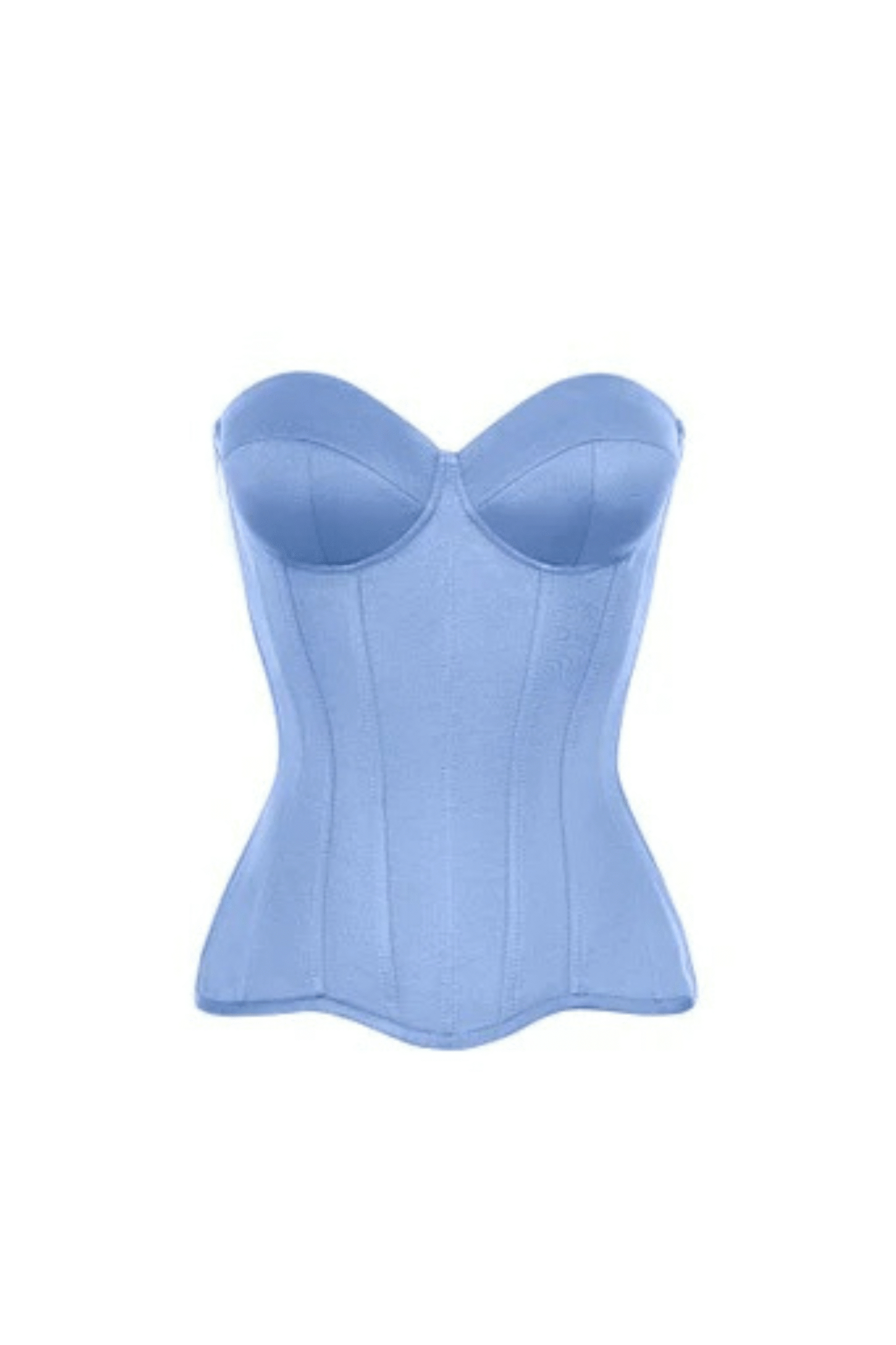 Blue satin corset Top with cups Blue satin corset Top with cups