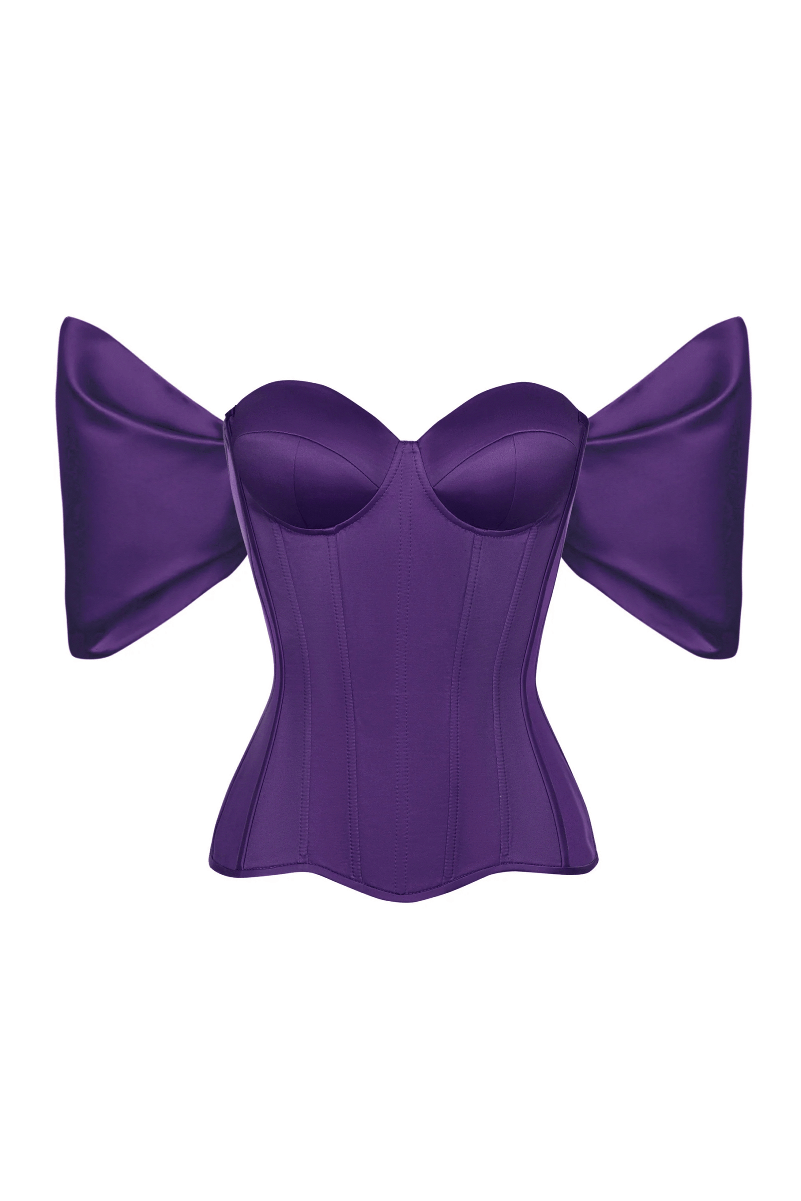 Purple Corset Top with Detachable Off Sleeves Purple Corset Top with Detachable Off Sleeves