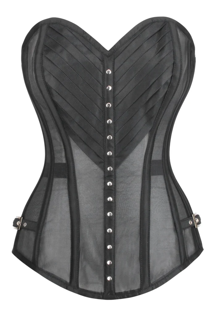 Lingerie Black Mesh Gothic Overbust Corset