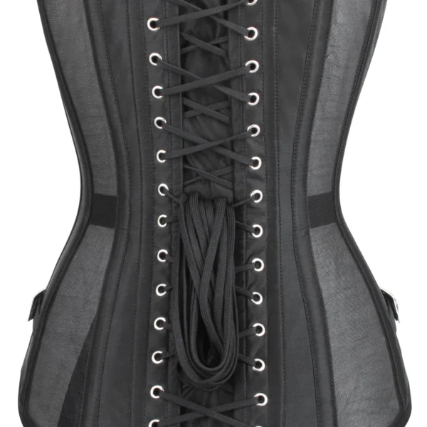 Lingerie Black Mesh Gothic Overbust Corset