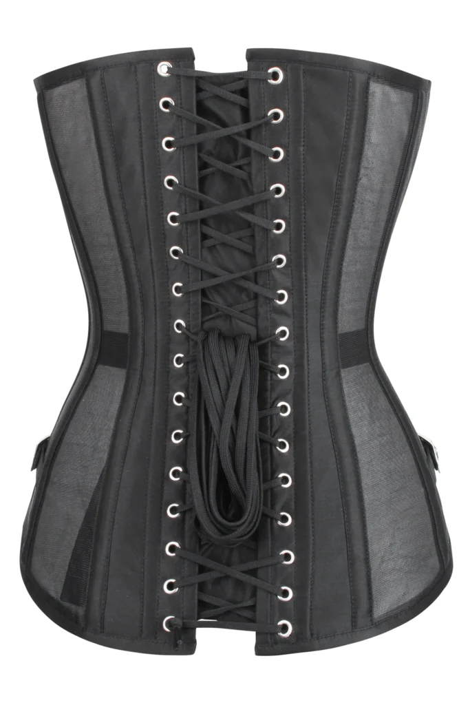 Lingerie Black Mesh Gothic Overbust Corset