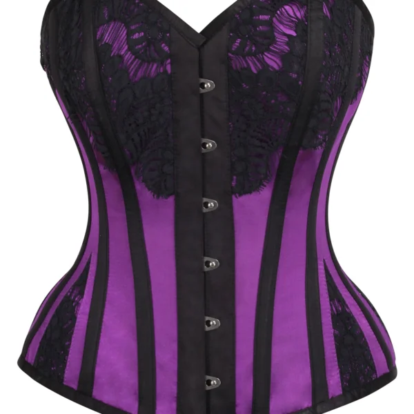 Historic Inspired Purple Waist Taming Gothic Overbust Corset