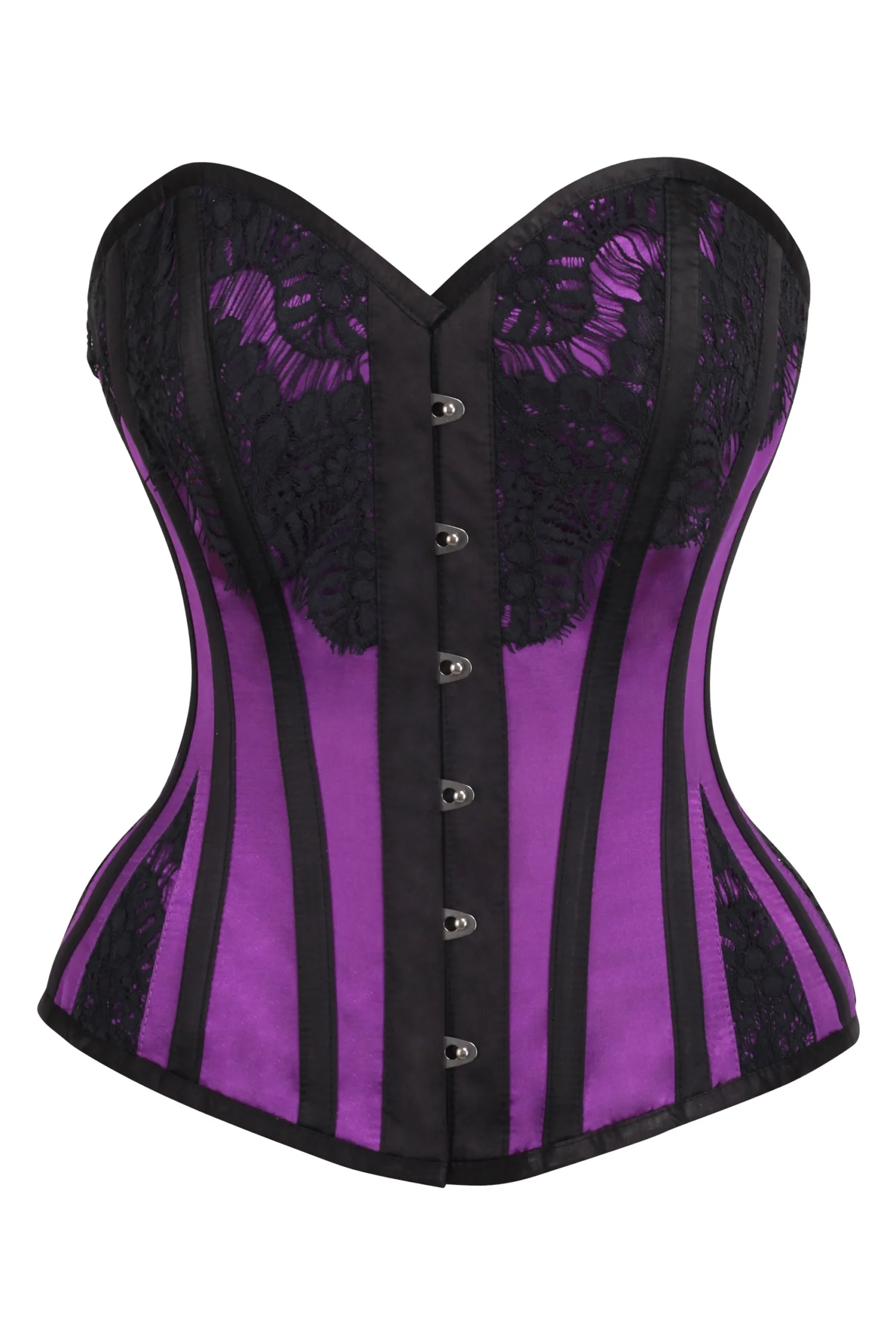 Historic Inspired Purple Waist Taming Gothic Overbust Corset Historic Inspired Purple Waist Taming Gothic Overbust Corset