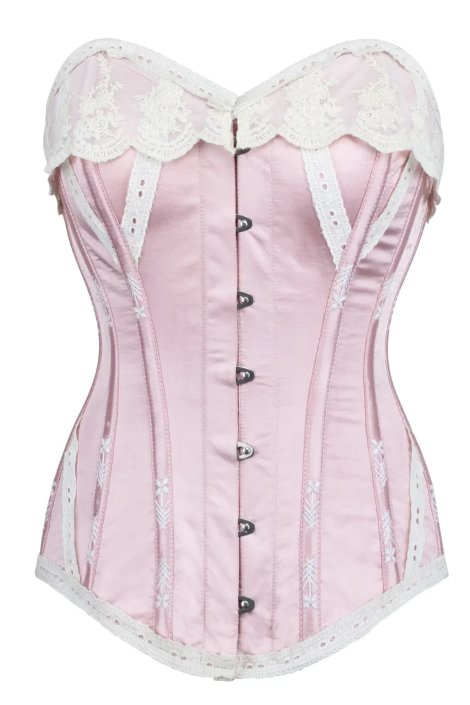 Historic Lace Overbust Corset finished with Flossing
