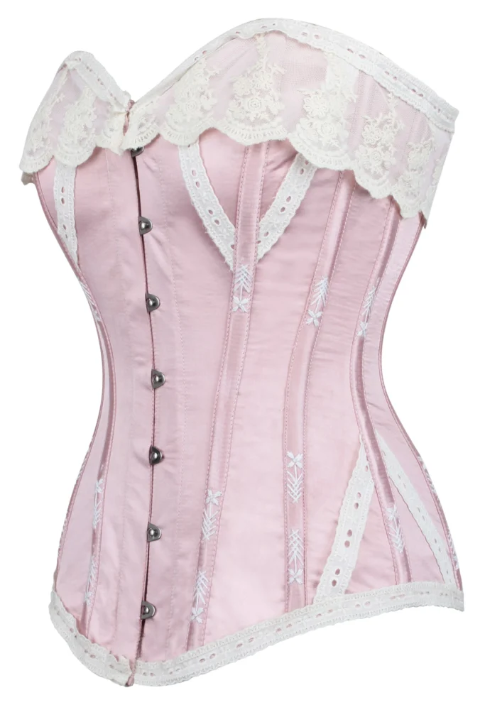 Historic Lace Overbust Corset finished with Flossing