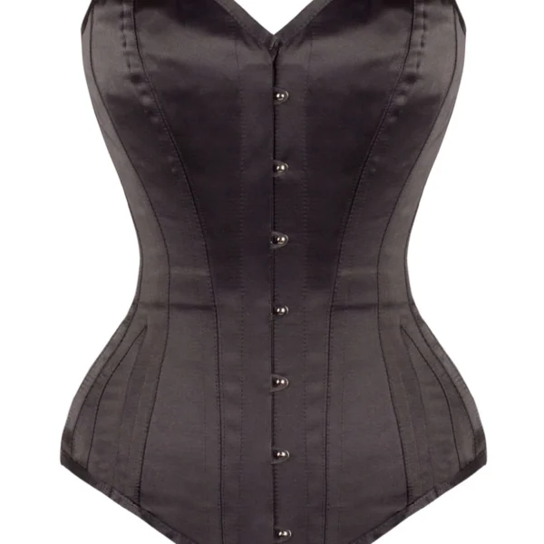 Classic Long Black Waist Taming Gothic Corset