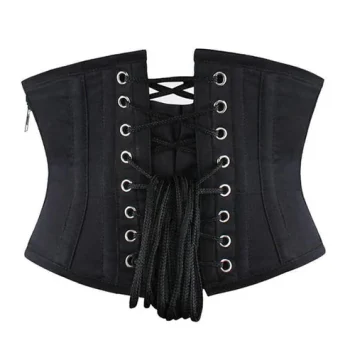 Black Cotton Steampunk Waspie Corset belt