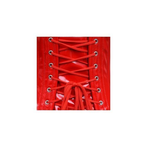 Red patent latex underbust waspie waist trainer corset waists-trainer.com