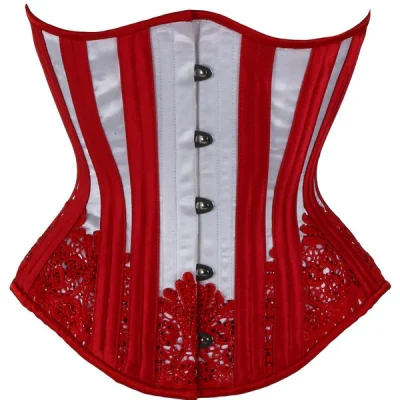 White with Red Sparkle Hourglass Regular