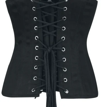 Black Cotton Zipper Front Steel Boned Underbust Corset Black Cotton Zipper Front Steel Boned Underbust Corset