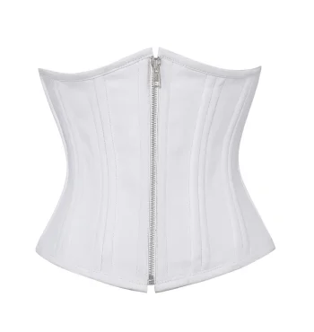 White Waist Training Plus Size Corset With Zipper White Waist Training Plus Size Corset With Zipper