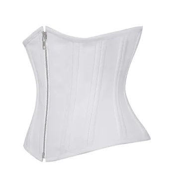 White Waist Training Plus Size Corset With Zipper White Waist Training Plus Size Corset With Zipper