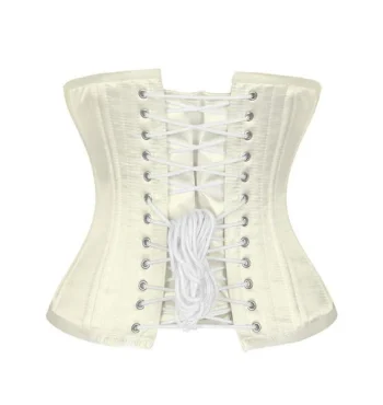 White Satin Underbust Plus Size Waist Training Corset White Satin Underbust Plus Size Waist Training Corset