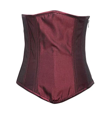 Burgundy Longline Underbust Waist Trainer Corset