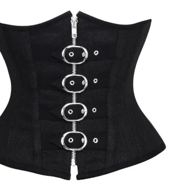Angelena Gothic Black Jute Underbust Corset Angelena Gothic Black Jute Underbust Corset