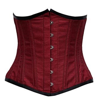 Maroon Dupion Plus Size Underbust Corset Maroon Dupion Plus Size Underbust Corset