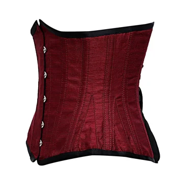 Maroon Dupion Plus Size Underbust Corset Maroon Dupion Plus Size Underbust Corset