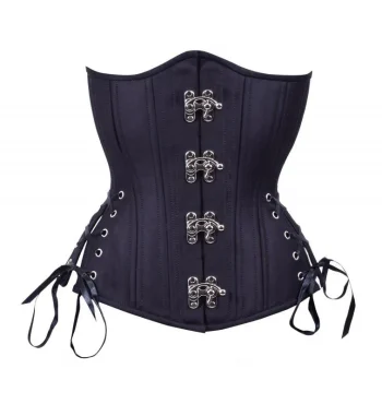 Steampunk Black Cotton Underbust Plus Size Corset Steampunk Black Cotton Underbust Plus Size Corset