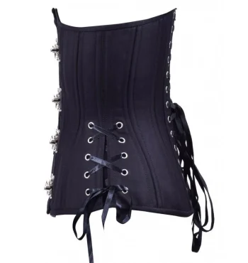 Steampunk Black Cotton Underbust Plus Size Corset Steampunk Black Cotton Underbust Plus Size Corset