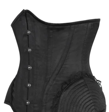 Black Underbust Corset With Bullet Hip Gore