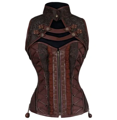 Coralee Steampunk Steel Boned Overbust Corset