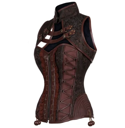 Coralee Steampunk Steel Boned Overbust Corset