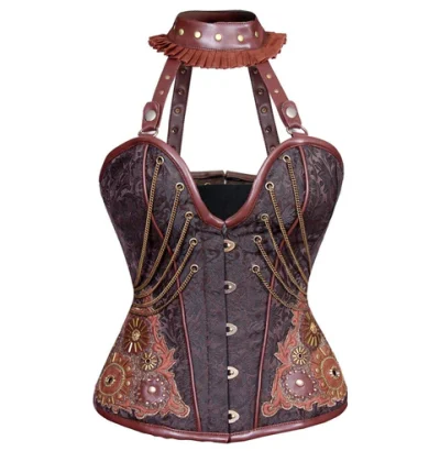 Chocker Design Steampunk Steel Boned Overbust Corset