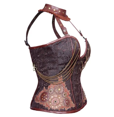 Chocker Design Steampunk Steel Boned Overbust Corset
