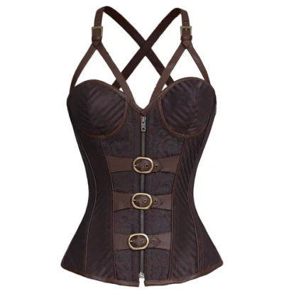 Steampunk Authentic Steel Boned Overbust Corset