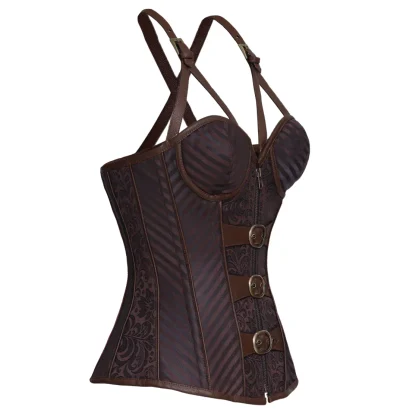 Steampunk Authentic Steel Boned Overbust Corset