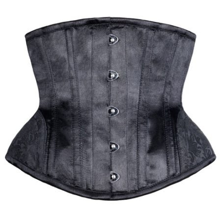 Black Underbust Waist Cincher Short Corset
