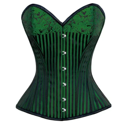Gothic Green Steel Boned Overbust Corset