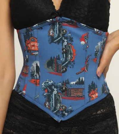 Halloween printed Steel Boned Sexy Underbust Corset