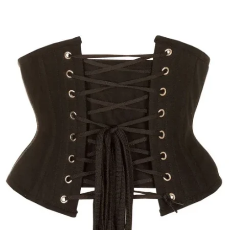 Plus Size Underbust Black Short Corset