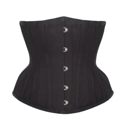 Plus Size Underbust Black Short Corset