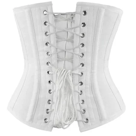 White Waist Reducing Plus Size Underbust Corset