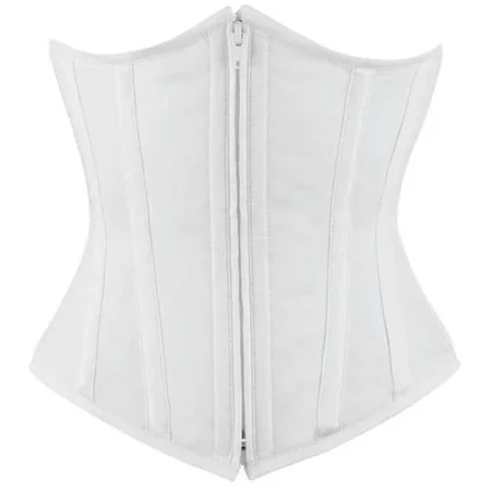 White Waist Reducing Plus Size Underbust Corset