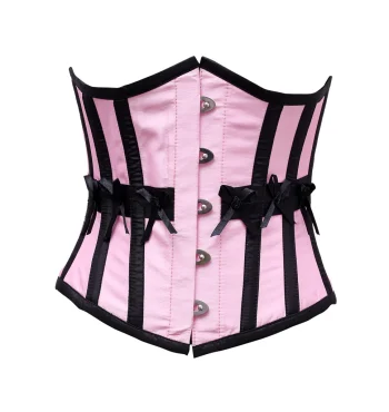 Satin Pink Underbust Plus Size Corset Satin Pink Underbust Plus Size Corset