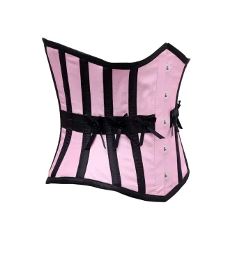 Satin Pink Underbust Plus Size Corset Satin Pink Underbust Plus Size Corset