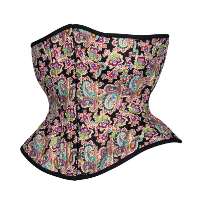 Rainbow Fractals Printed Novice Corset Hourglass