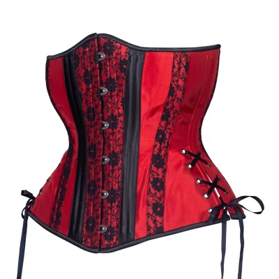 Sangria Lace Corset Hourglass Silhouette Long