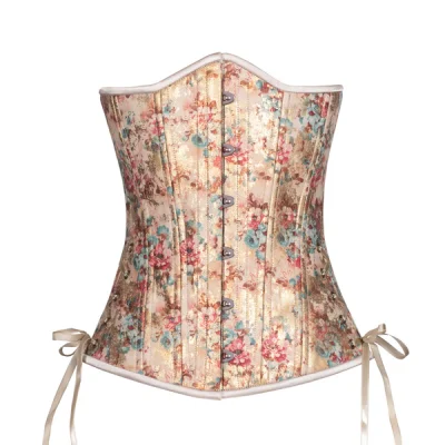 Floral Shimmer in Pastel Corset Slim Silhouette Long
