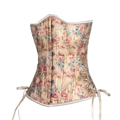 Floral Shimmer in Pastel Corset Slim Silhouette Long