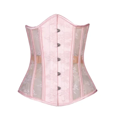 mesh corset with lace waisttraine.com