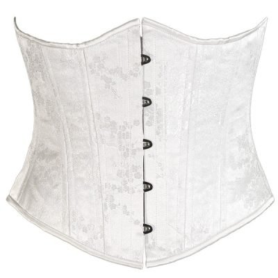 White Cherry Blossom Corset Slim Silhouette