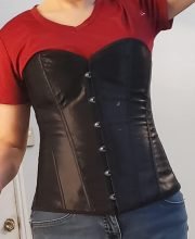 satin black corset waisttraine.com