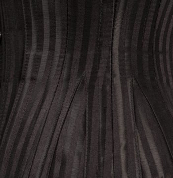 Waist Training Black Striped Underbust With Gores